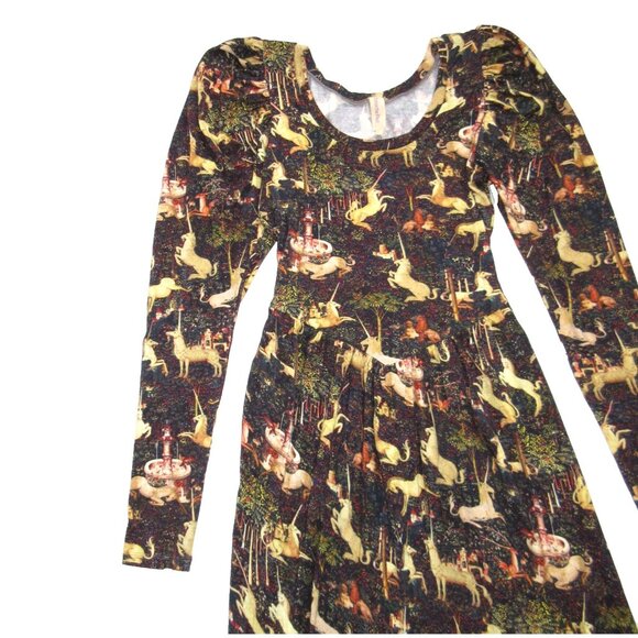NWT Samantha Pleet Regal Midi in Midnight Tapestry Print Jersey Dress L - Picture 4 of 13